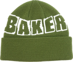 Baker - Beanie, Brand Logo. Drk Green