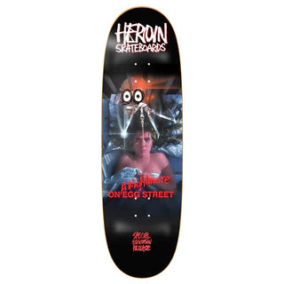 Heroin Skateboard Deck Nightmare on Egg Street 9.875" x 33"