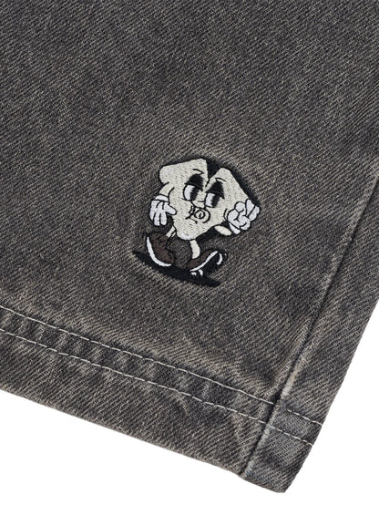 Loviah - Jhorts, Denim Shorts. Grey Stonewash