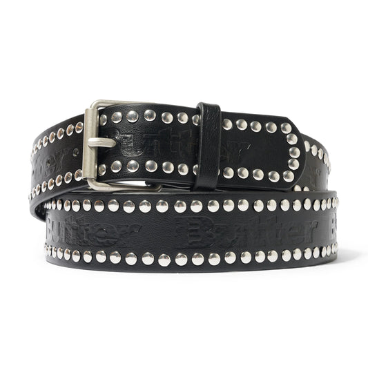 Butter Goods - Leather Studded Belt, Black
