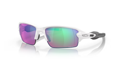 Oakley - Flak® 2.0 (Low Bridge Fit) Prizm Golf Lenses,  Polished White Frame