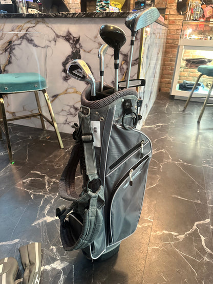 USED TPX PowerBilt Kids Golf Set 5pcs(#7,W,5H,Driver,Mallet Putter) w/Bag