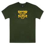 Thrasher Magazine X Antihero - T Shirt, Eaglegram. GRN/YEL