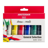 Amsterdam - Acrylic Paint, General Selection Set. 6 x 20 ml