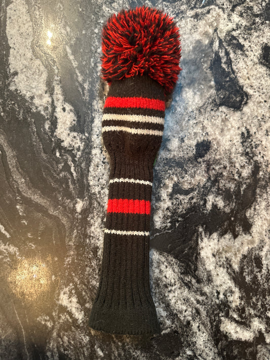 USED Black/Red PomPom Head Cover