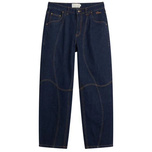 Dime Classic Baggy Denim Pants - Indigo Paneled