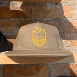 Spitfire - Hat, Bighead Snapback. Brown/Gold.