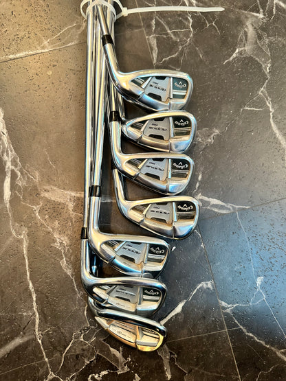USED Callaway Rogue Pro CF18 iron set 5-Aw 7 clubs RH stiff flex