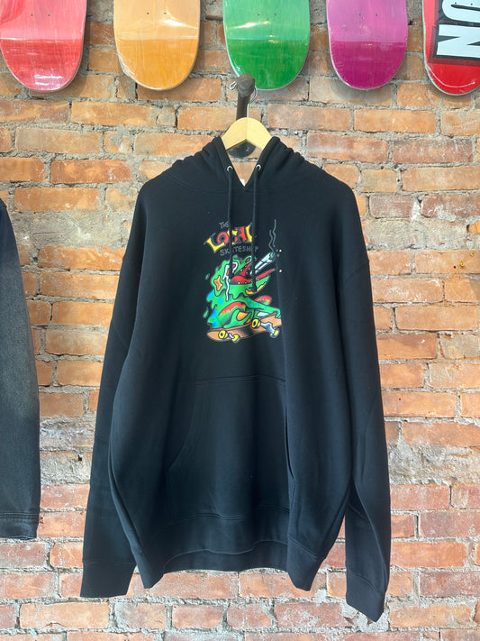 The Local Skate Shop - Drippy Frog Hoodie, Black