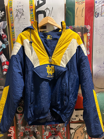 Starter - Vintage 1/4 Zip Jacket, 90’s Notre Dame ‘Fighting Irish.’ M