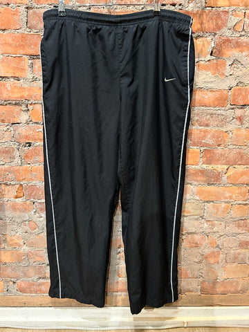 Nike - Vintage Pants, Swishy Black. White Swoosh XL