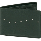 Dime - Studded Bifold Wallet. Black and Forrest.