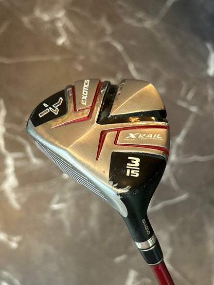 USED TourEdge Exotics X-Rail Fairway 3 Wood LH w/Cover