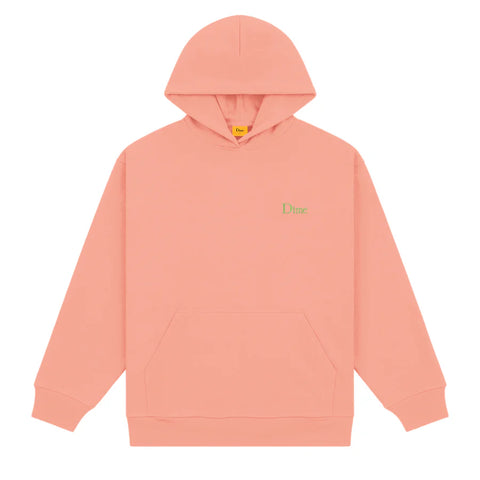 Dime - Hoodie, Classic Small Logo. Pink Clay