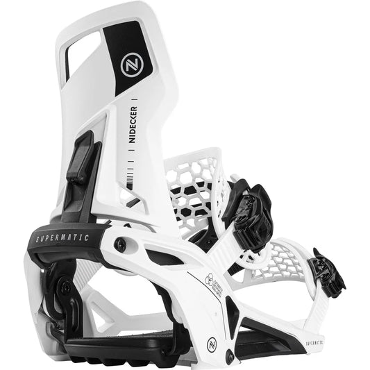 Nidecker - Snowboard Bindings, Supermatic. White. 2025