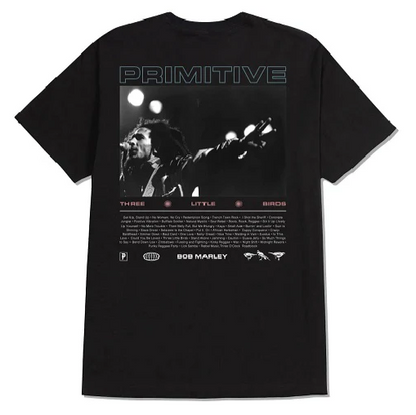 Primitive - T-Shirt, Bob Marley Rising Sun. Black.