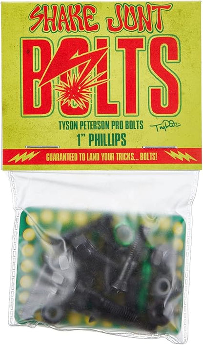 Shake Junt Skateboard Hardware Tyson Peterson Phillips 1" Black/Green