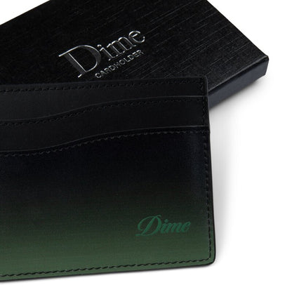 Dime - Cardholder, Cursive Gradient. Green