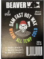 Beaver Wax - Ski/Snowboard Wax, DamFast 3 Pack. 155G