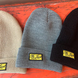 Local - Beanie, Yellow Patch Waffle Knit