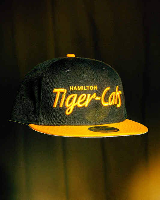 New Era Ti Cats Script 59Fifty Black Yellow Fitted