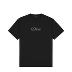 Dime - T Shirt, Icy Cursive. Black.