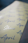 April - Deck, Shane Chrome Logo Script