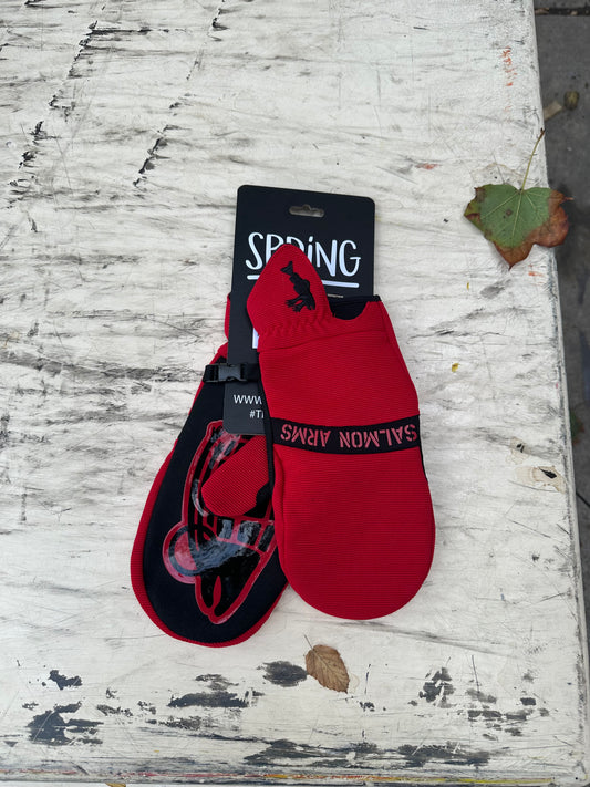 Salmon arms - Spring Mitt, Red