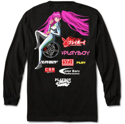 Color Bars - Long Sleeve, Playboy Sponsors. Black