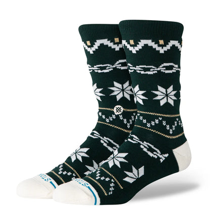 Stance Socks - Break The Season Crew Socks, Pine