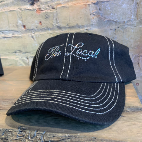 Local - Hat, Rhinestone Classic Script Dad Cap