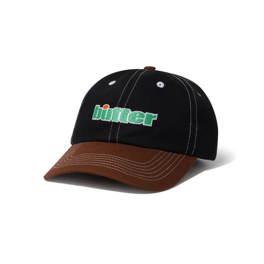 Butter Goods- Ace 6 Panel Cap, Black / Brown