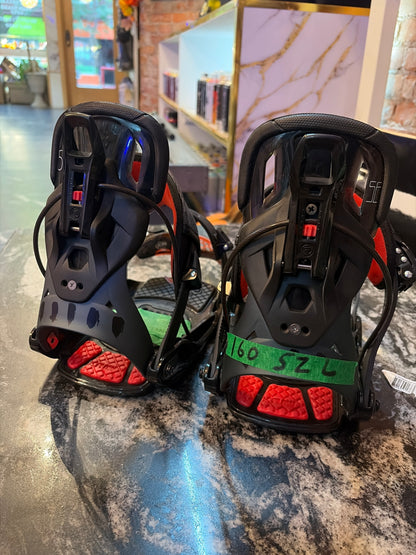 USED Flow Five SE Hybrid Snowboard Bindings Sz Large