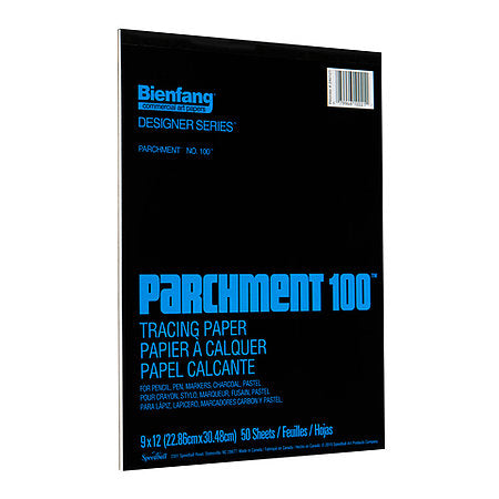 Parchment 100 Tracing Paper - 9"X12", 50 SHEET PAD