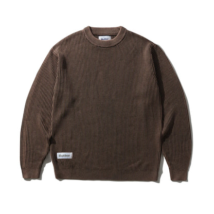 Butter Goods - Bleach Knit Sweater, Brown