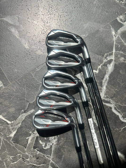 USED Cobra AirX Iron Set Steel Shaft 5pcs (6,7,8,9,P)RH