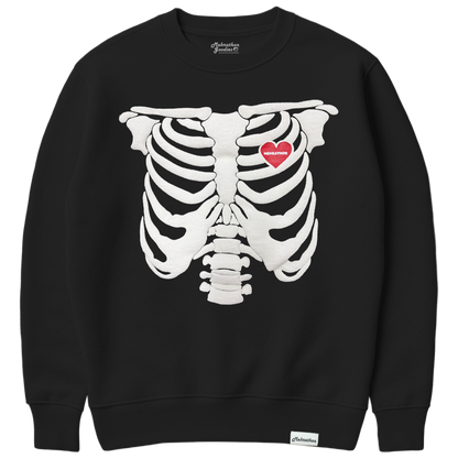 Mehrathon - Crewneck, Rib Cage, Black
