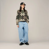 Dime - Crewneck, Puzzle Knit. Camo.