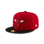 New EraChicago Bulls NBA Men's Red/Black 59Fifty Two Tone Fitted Hat