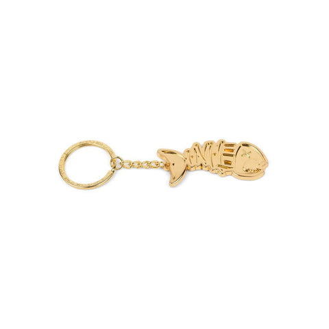 Dime - Keychain, Bones. Gold