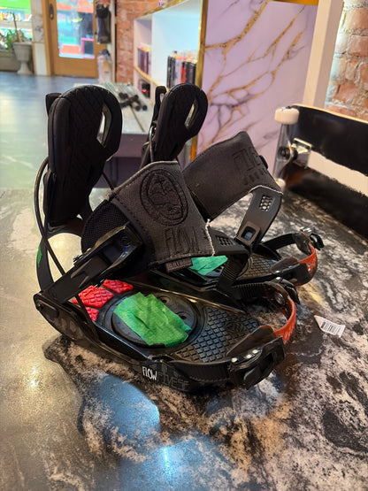 USED Flow Five SE Hybrid Snowboard Bindings Sz Large