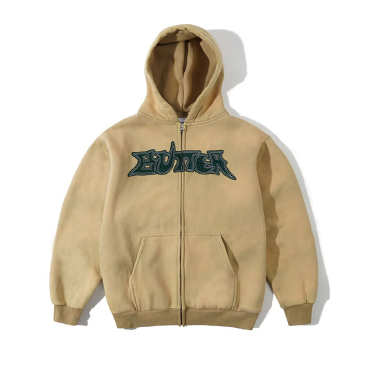 Butter Goods- Encounter Zip,Thru Hood - Washed Tan