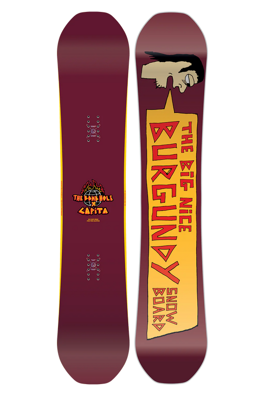 Capita X The Bomb Hole - Men’s Snowboard, The Big Nice Burgundy Snowboard