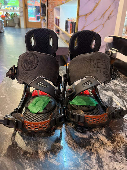 USED Flow Five SE Hybrid Snowboard Bindings Sz Large