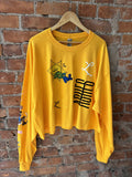 Collage Crop Top - 1/1 Yellow 3XL - ASHES long sleeve