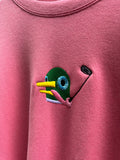 LEWIS MALLARD X LOCAL INVITATIONAL Salmon pink cotton sweater