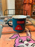 NO BOX - Poler Stuff - Mug, Camp Vibes. Blue With Red Graphic