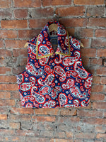 ASHES, Quilted Vest , Paisley , Fits up to Large