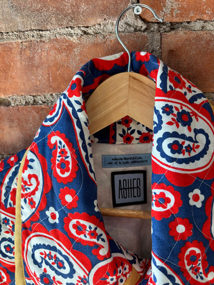 ASHES, Quilted Vest , Paisley , Fits up to Large