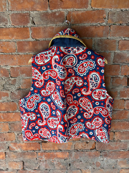 ASHES, Quilted Vest , Paisley , Fits up to Large